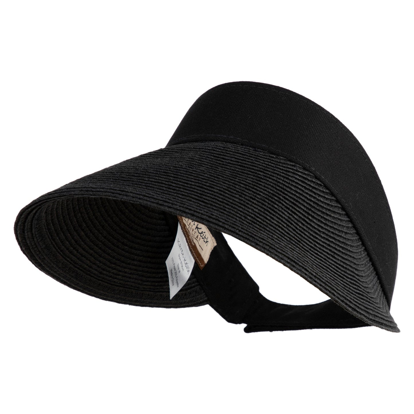 UPF 50+ Canvas Crown Paper Braid Visor