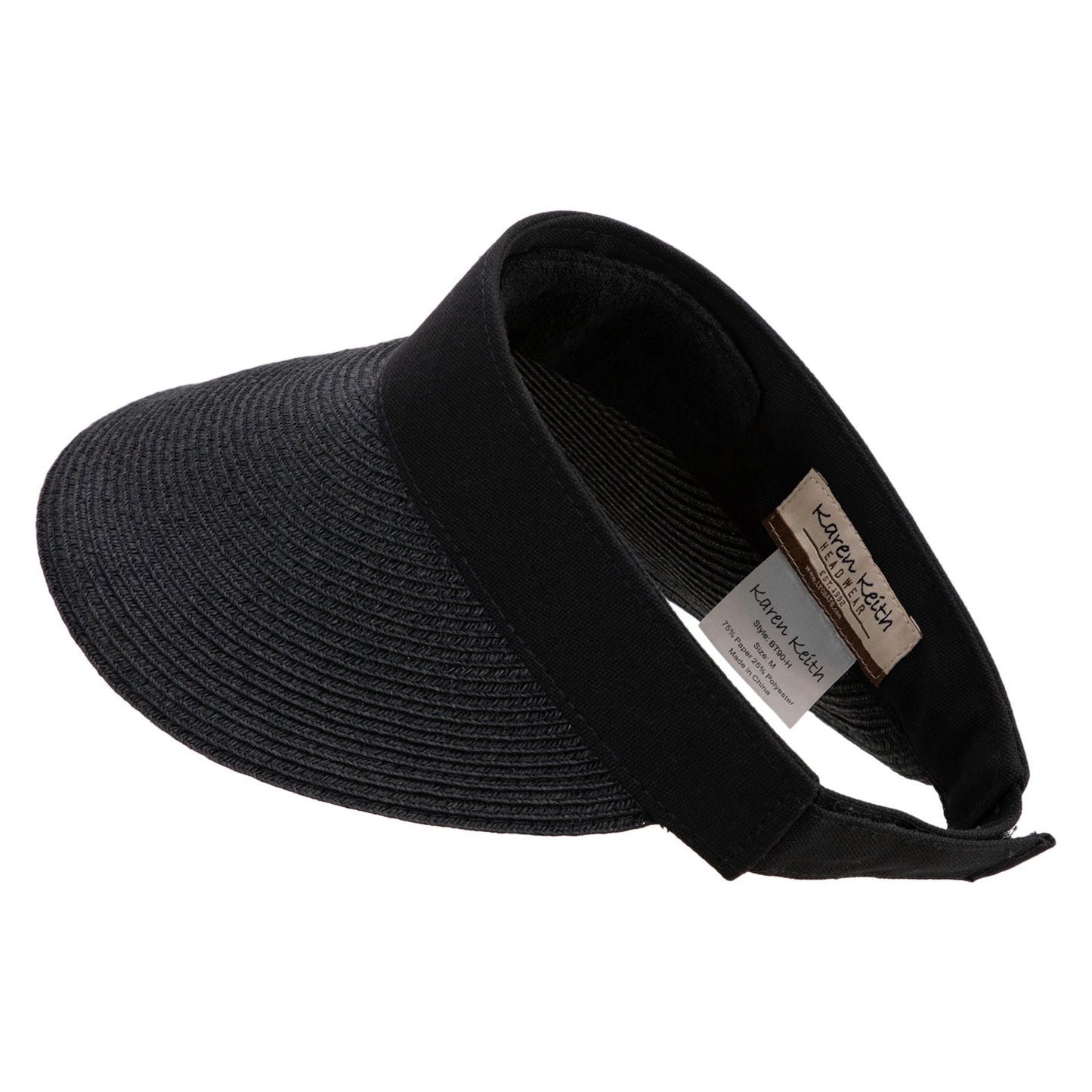 UPF 50+ Canvas Crown Paper Braid Visor