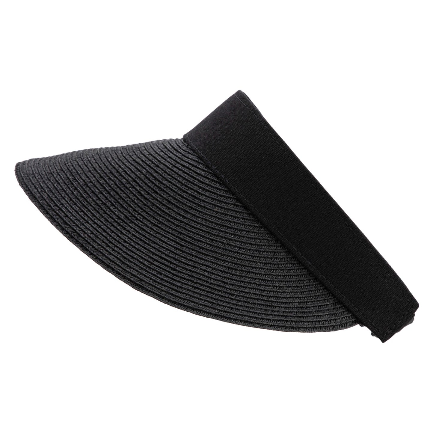 UPF 50+ Canvas Crown Paper Braid Visor