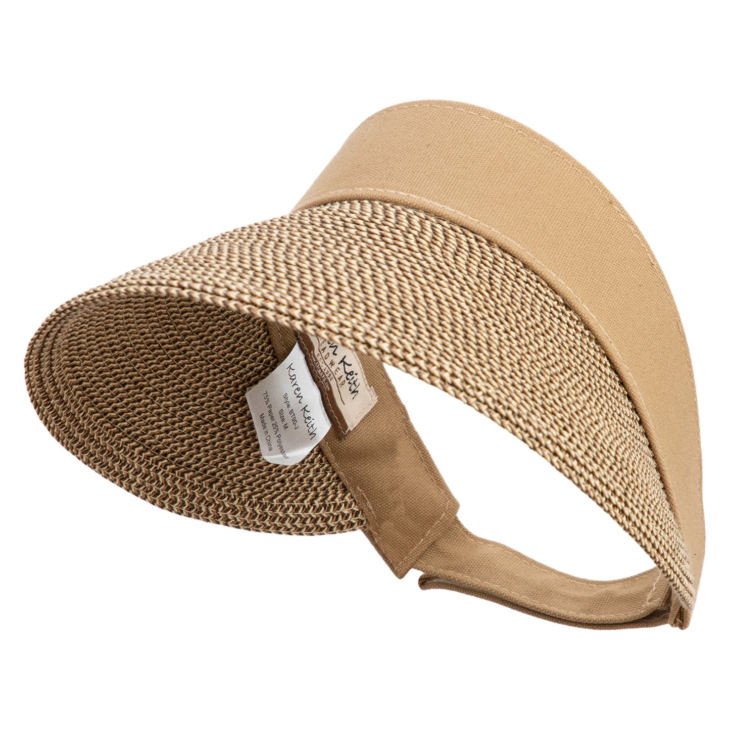UPF 50+ Canvas Crown Paper Braid Visor