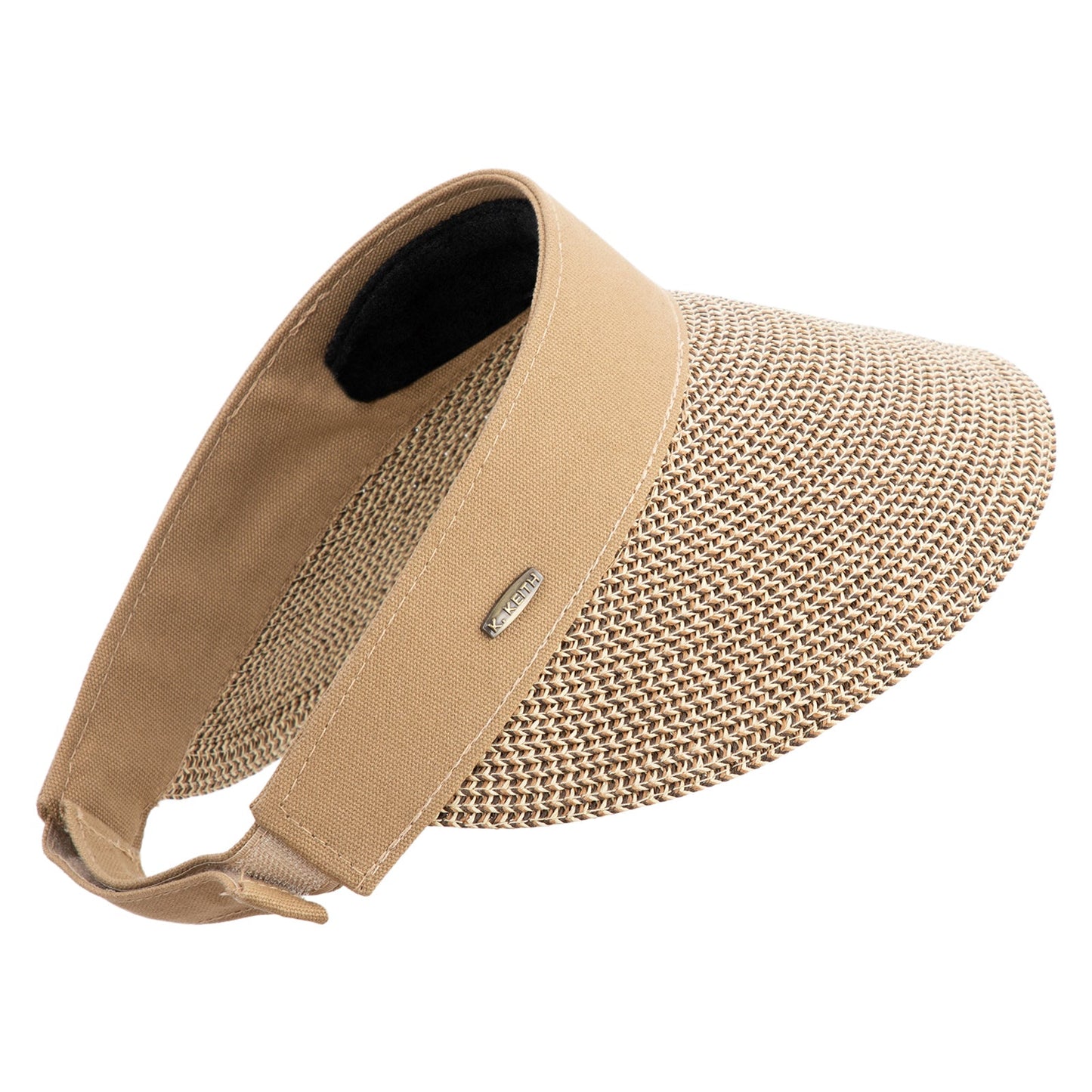UPF 50+ Canvas Crown Paper Braid Visor