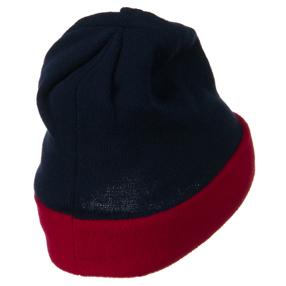Fleece Brim Winter Knitted Beanie