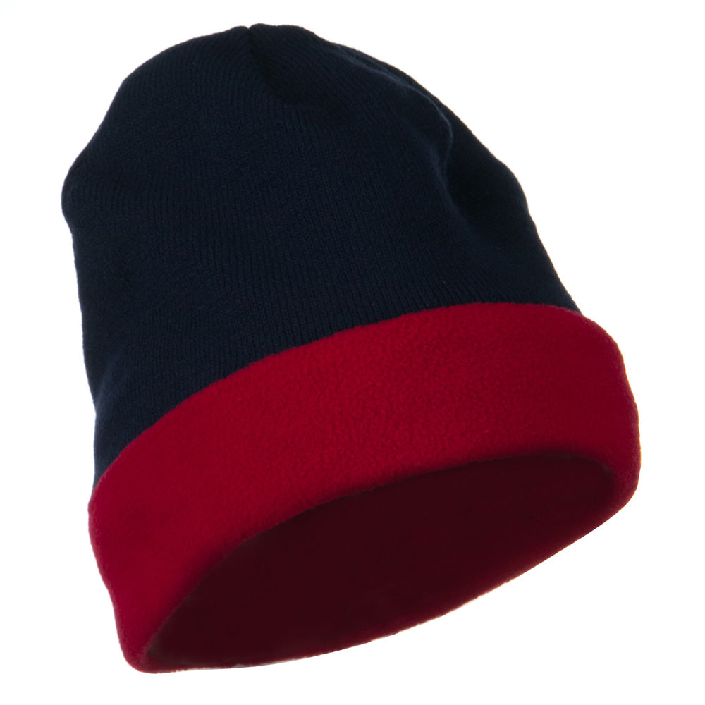 Fleece Brim Winter Knitted Beanie