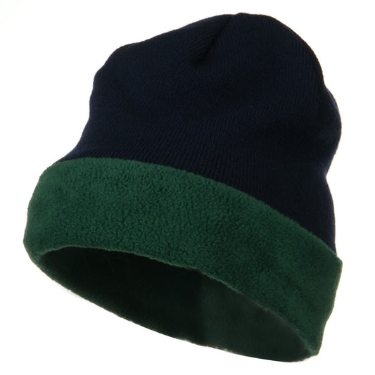 Fleece Brim Winter Knitted Beanie