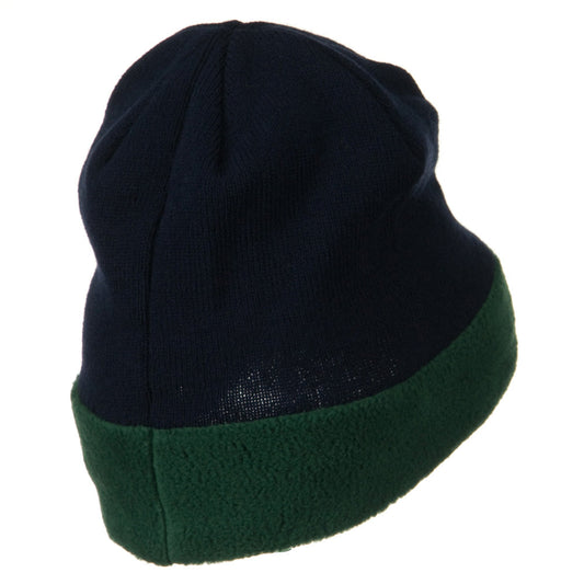 Fleece Brim Winter Knitted Beanie