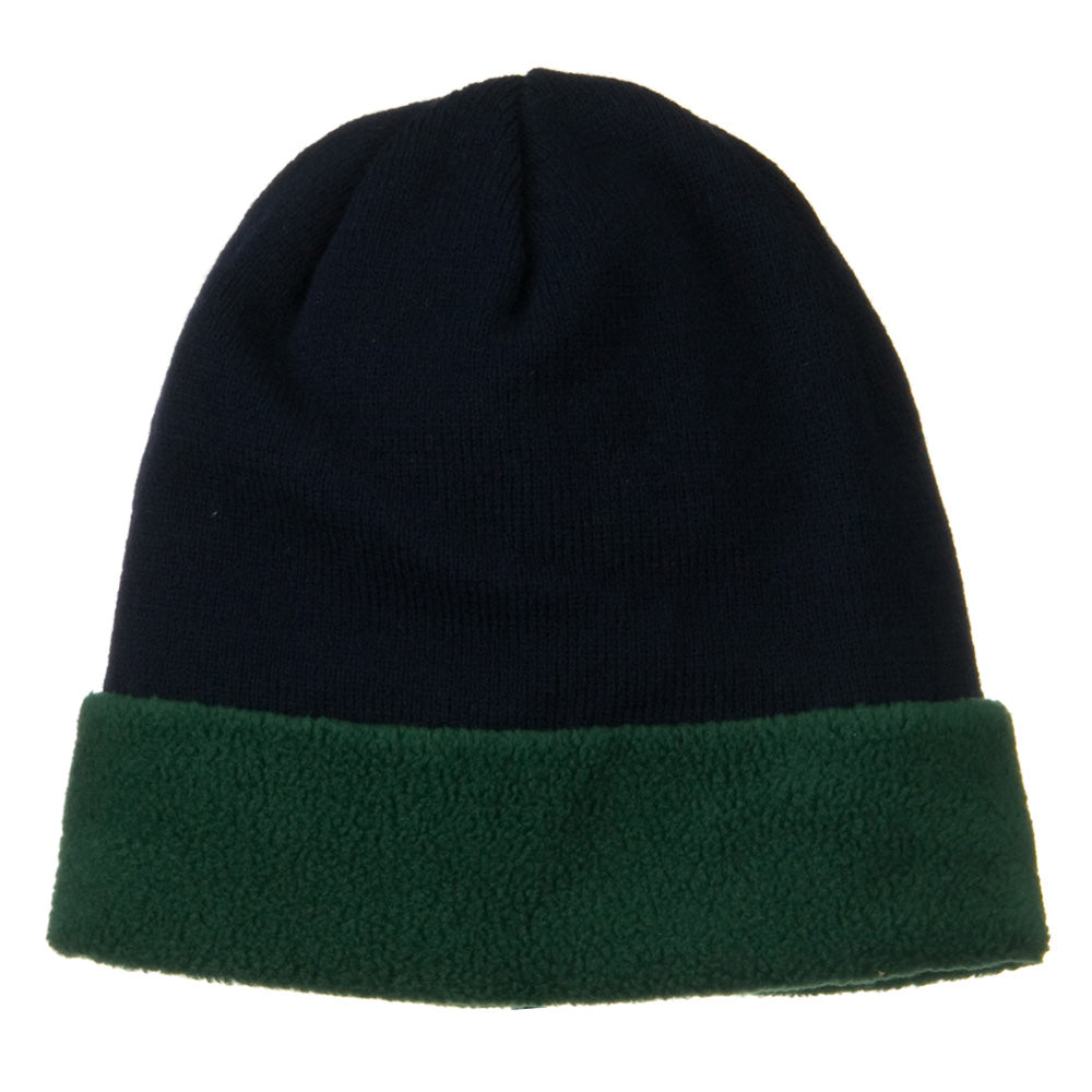 Fleece Brim Winter Knitted Beanie