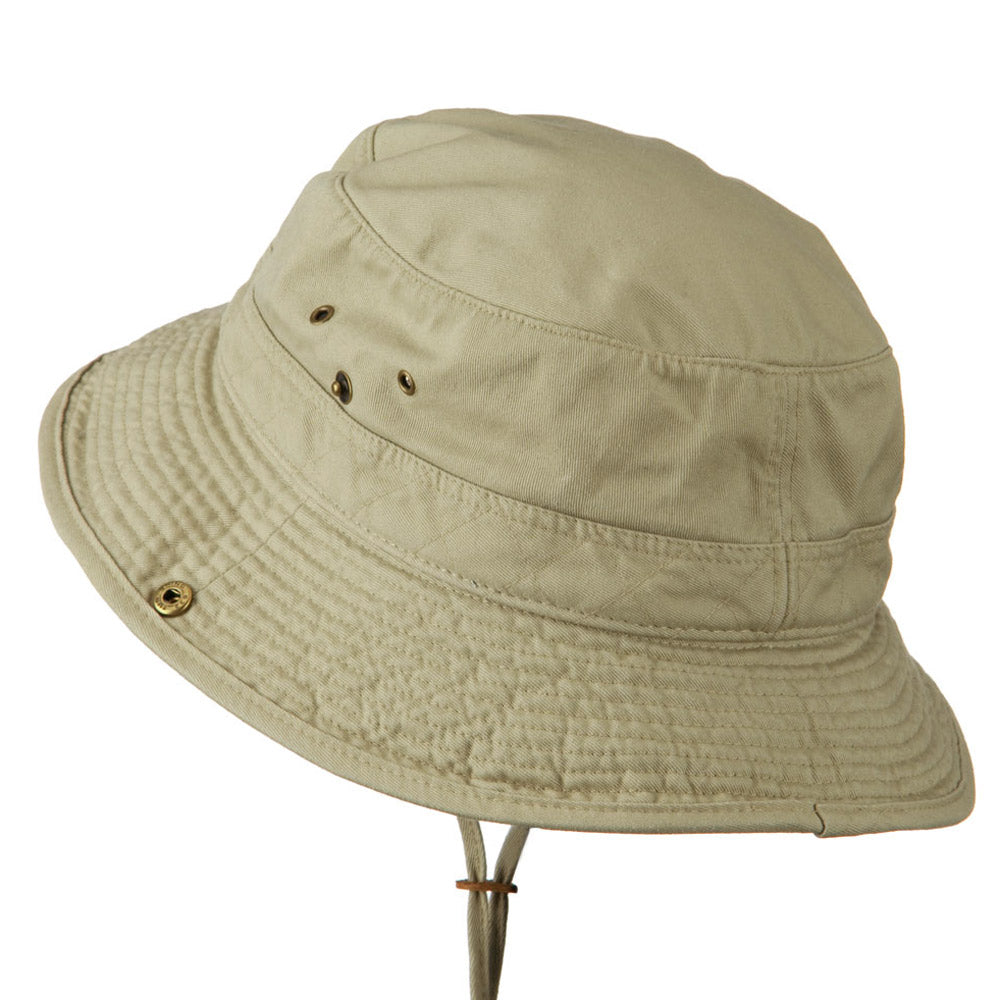 Big Size Camouflaged Brim Cotton Washed Bucket Hat