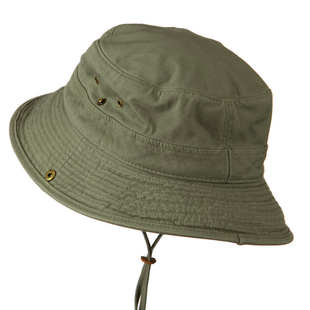 Big Size Camouflaged Brim Cotton Washed Bucket Hat