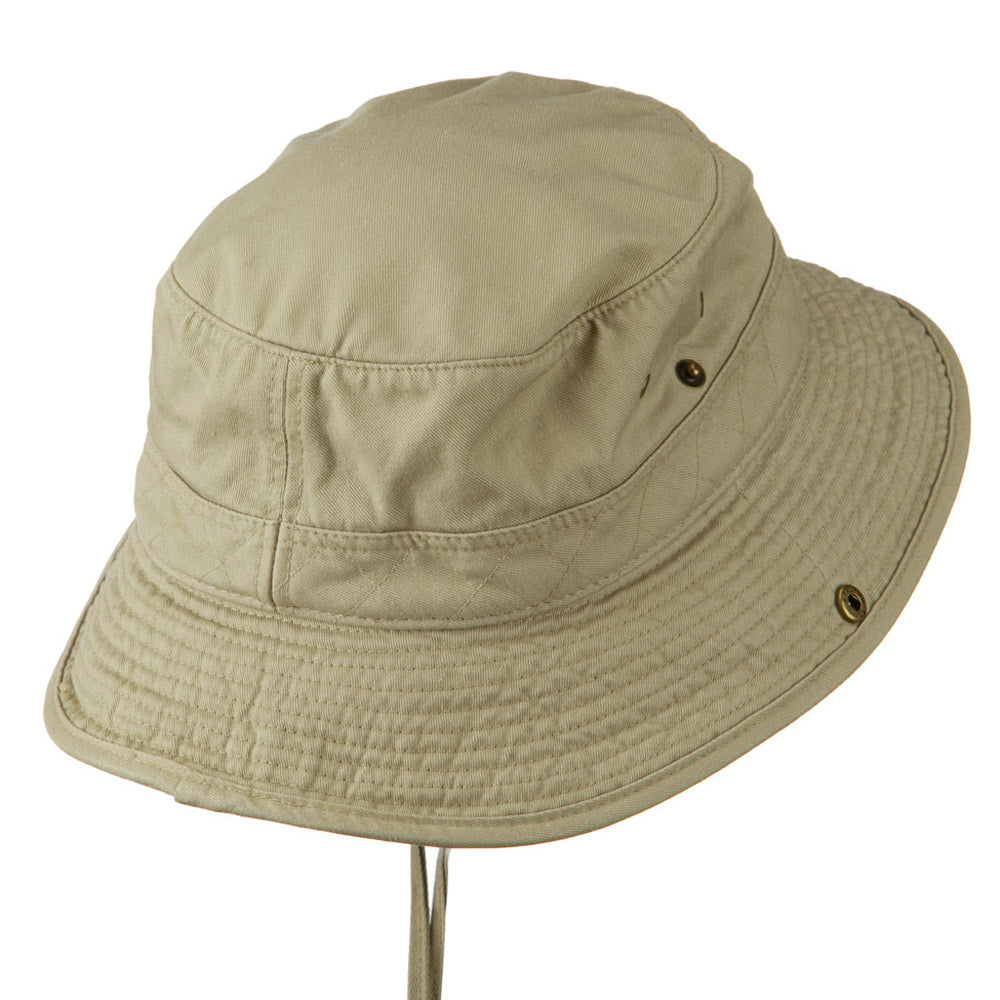 Big Size Camouflaged Brim Cotton Washed Bucket Hat