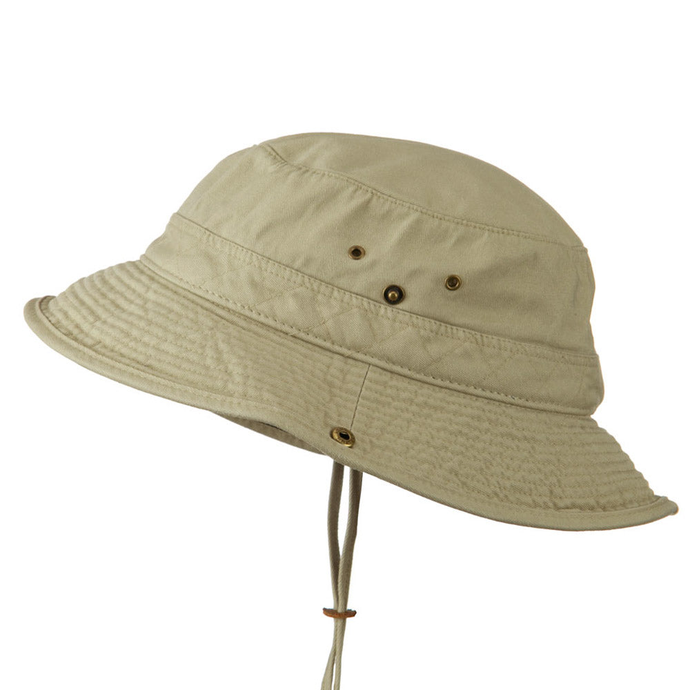 Big Size Camouflaged Brim Cotton Washed Bucket Hat