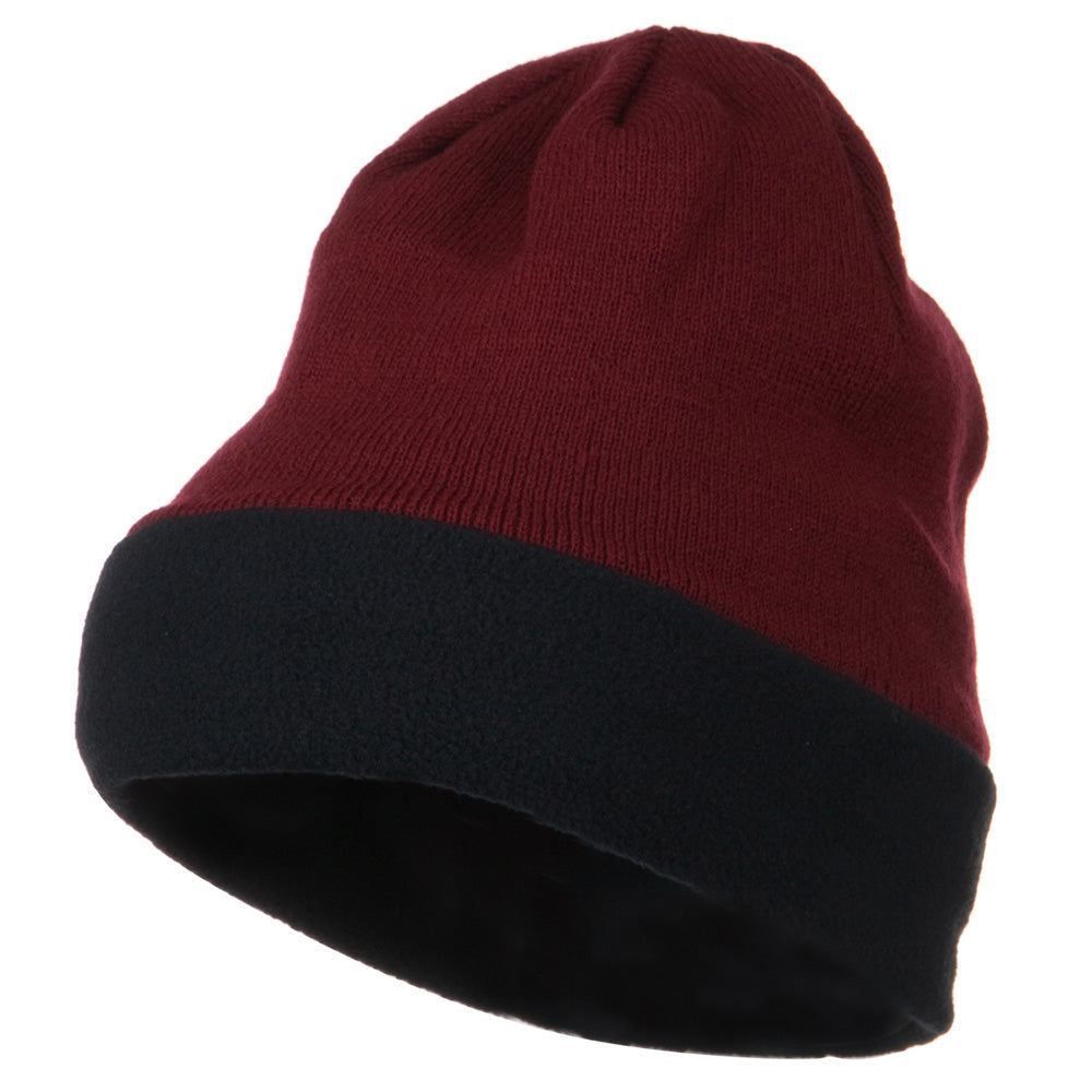 Fleece Brim Winter Knitted Beanie