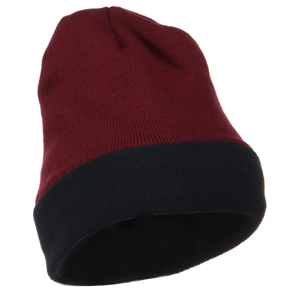 Fleece Brim Winter Knitted Beanie