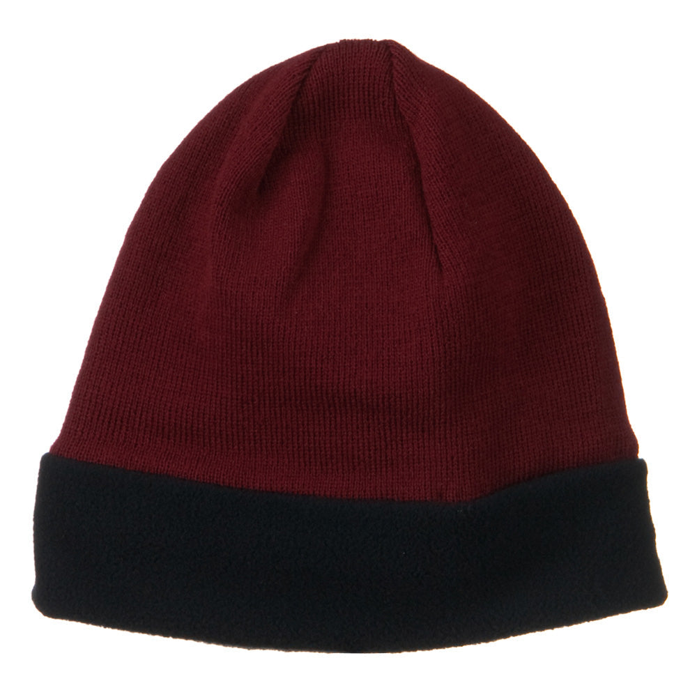 Fleece Brim Winter Knitted Beanie