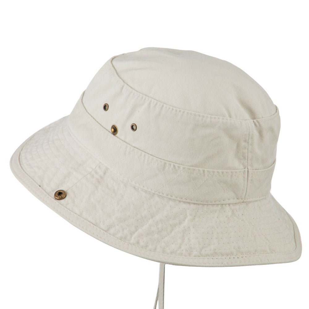 Big Size Camouflaged Brim Cotton Washed Bucket Hat