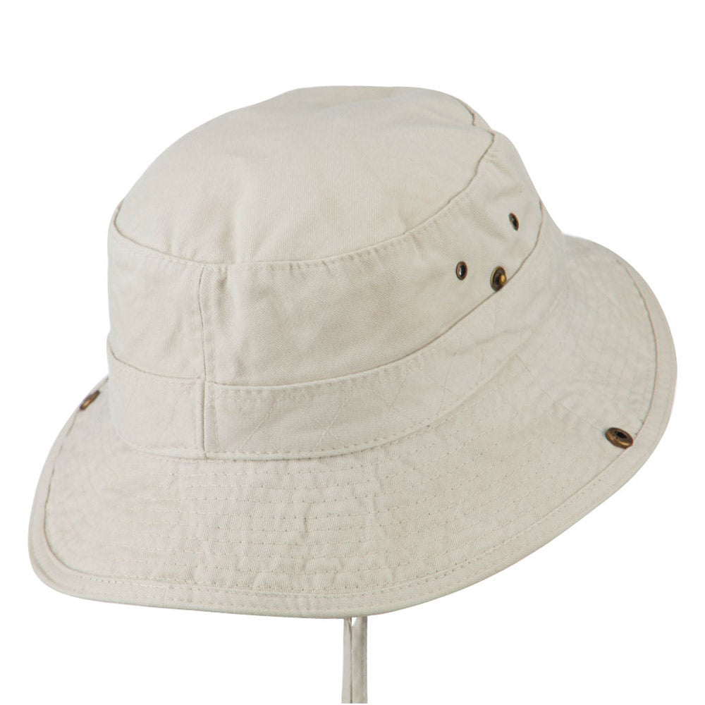 Big Size Camouflaged Brim Cotton Washed Bucket Hat
