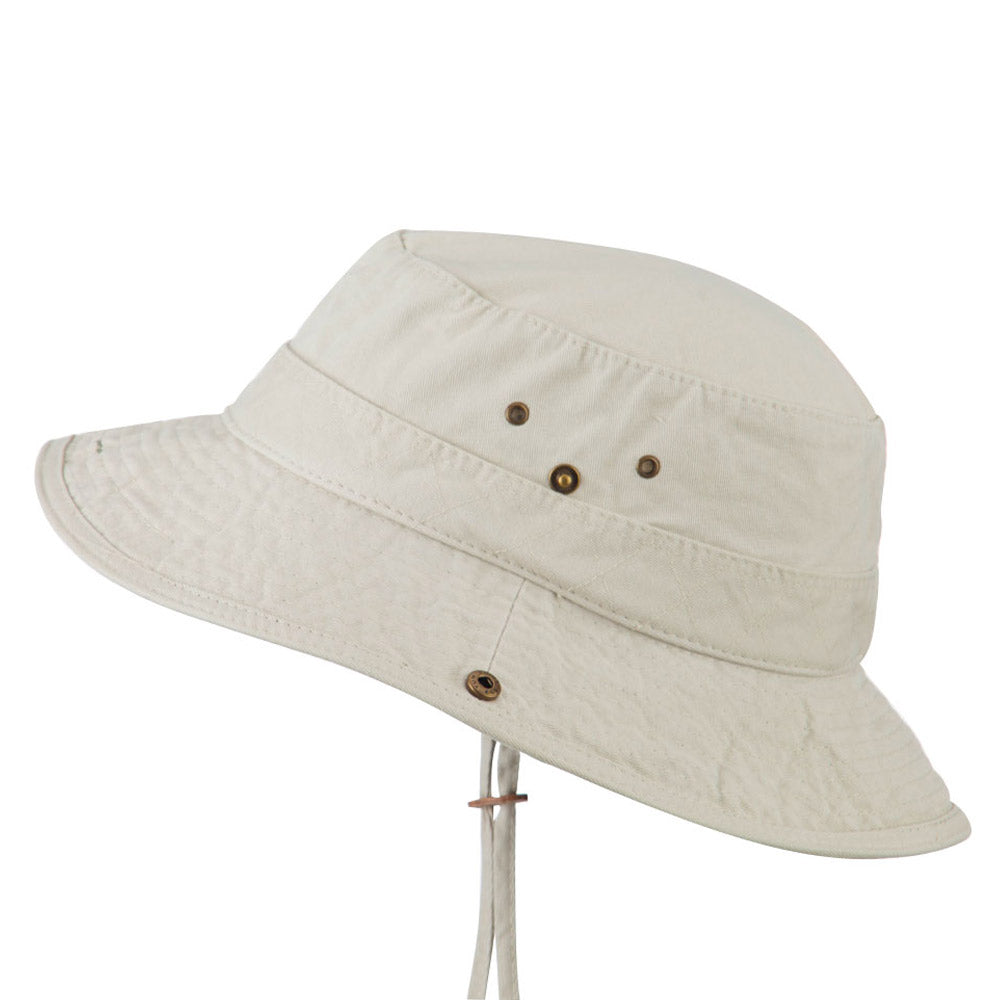Big Size Camouflaged Brim Cotton Washed Bucket Hat