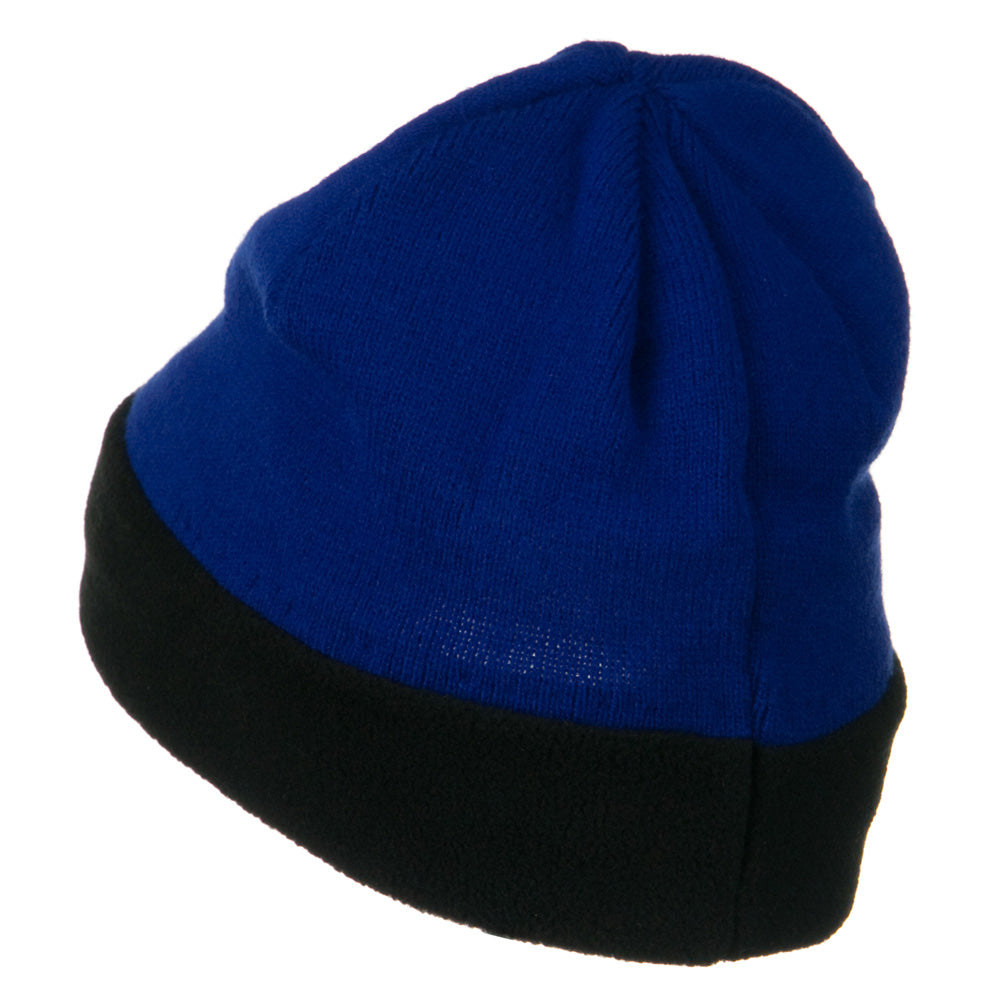 Fleece Brim Winter Knitted Beanie