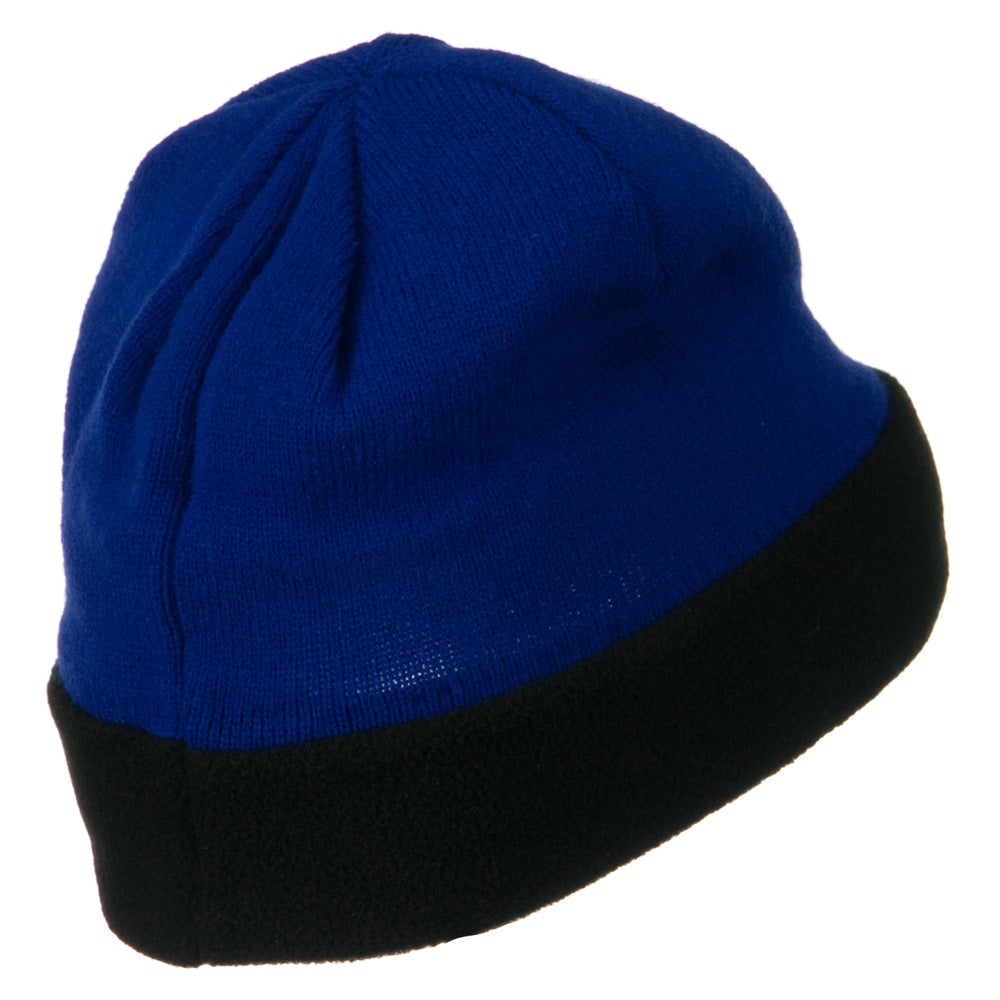 Fleece Brim Winter Knitted Beanie