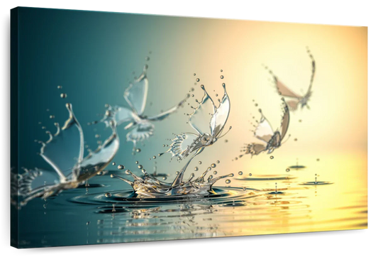 Aqua Butterflies Wall Art