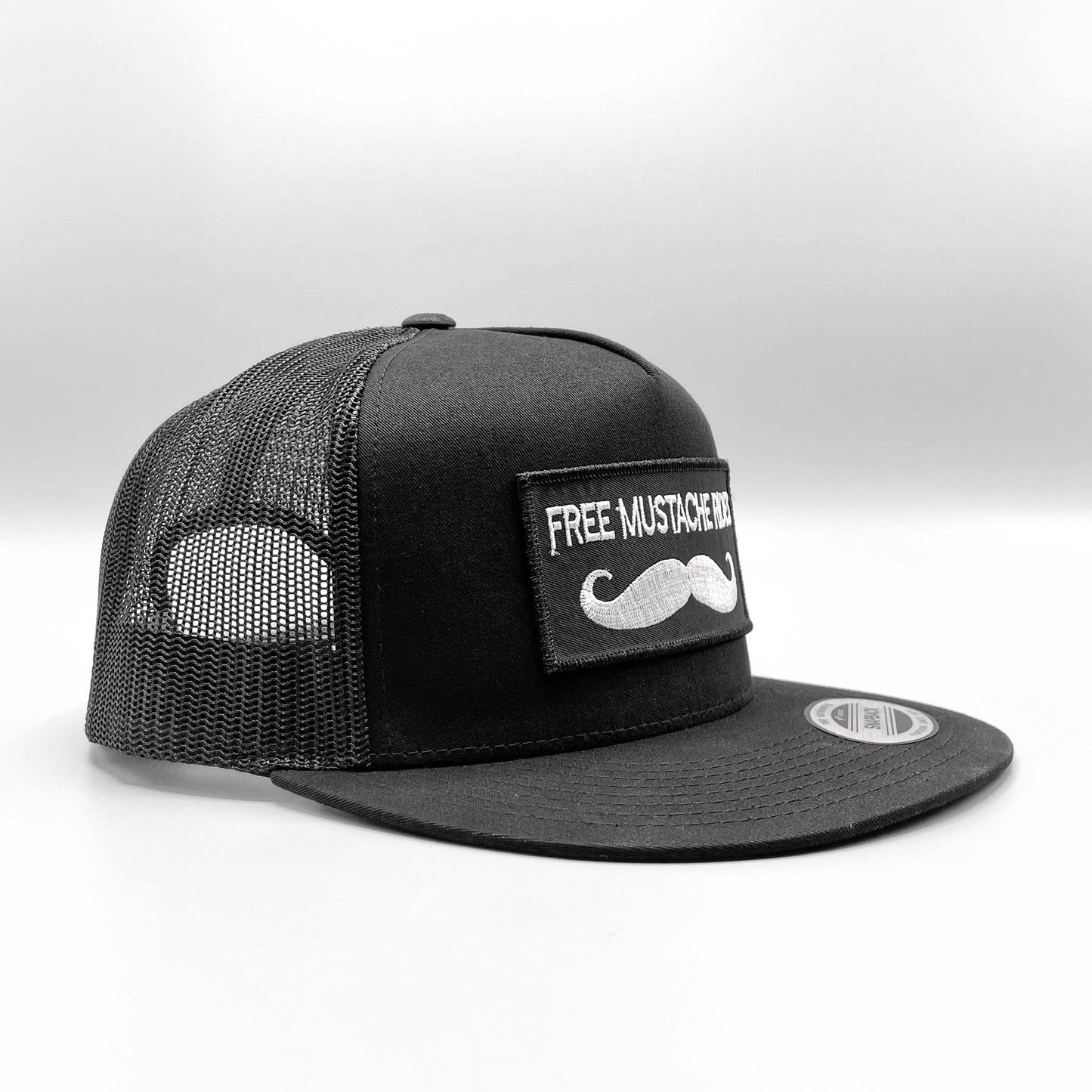 Free Mustache Rides Funny, Retro Trucker Hat