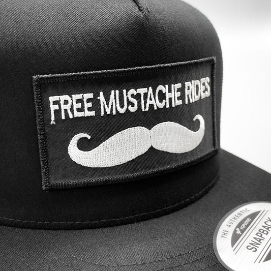 Free Mustache Rides Funny, Retro Trucker Hat