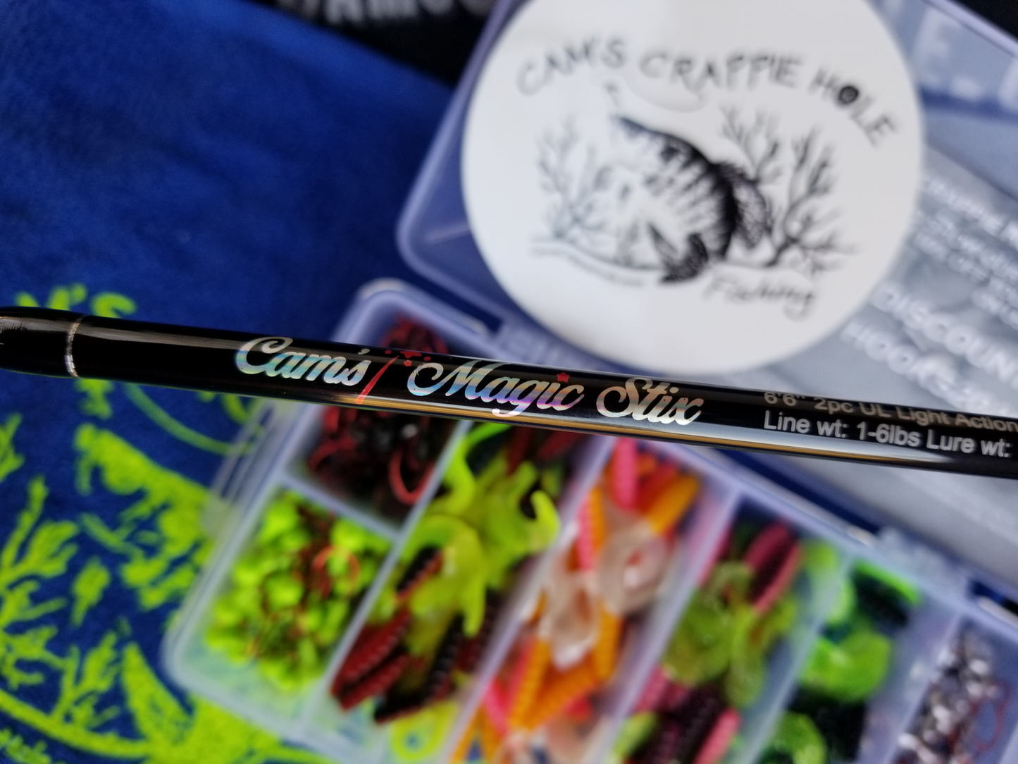 Cam's The Raven Complete 6ft. [BlackBird] Xtralite 7 (BB) Ball Bearing Reel Curly Tail Combo Special