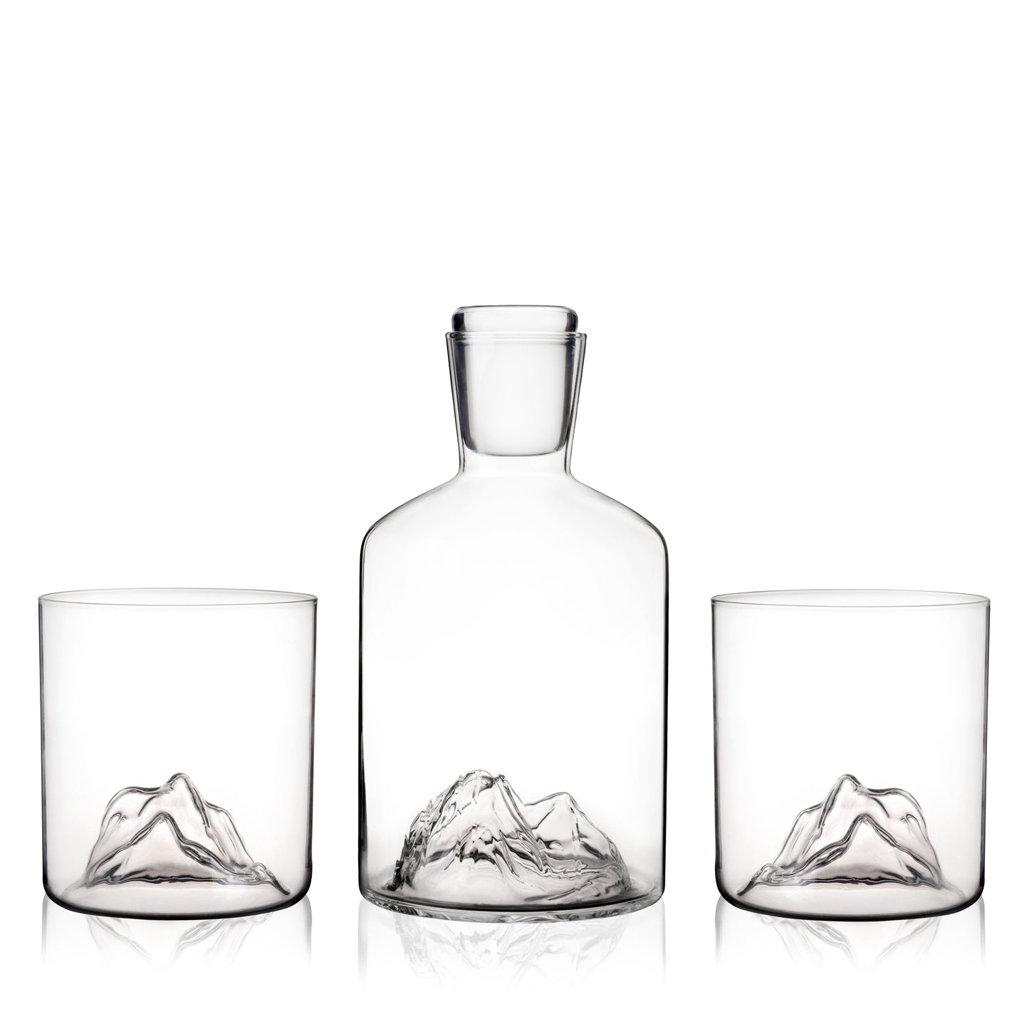 Mountain Crystal Decanter and Tumbler Set