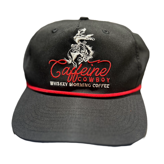 Caffeine Cowboy Hat ( Teal/Gold or Black/Red)