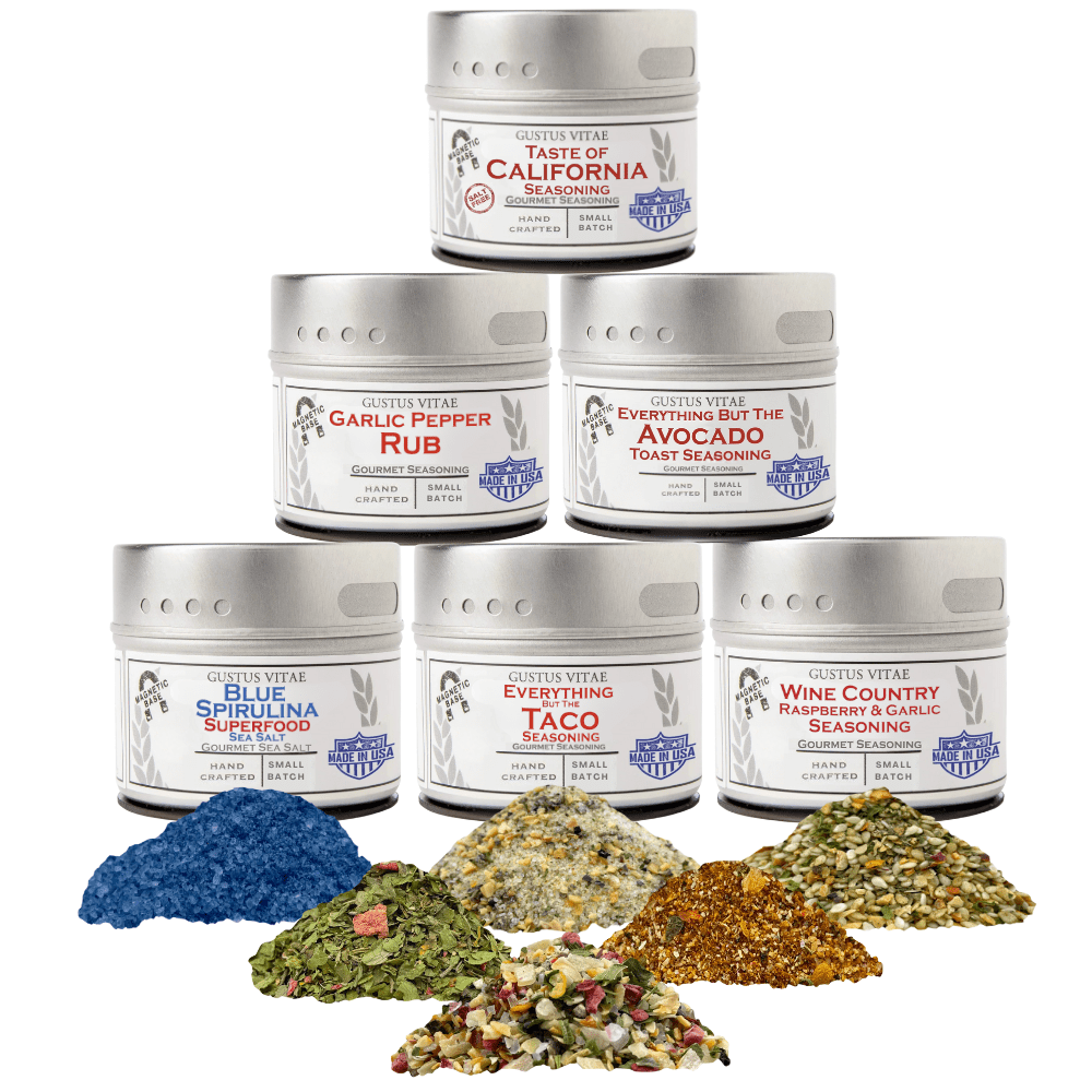 California Seasonings Gift Set - Tastes of California - Artisanal Spice Blends Six Pack