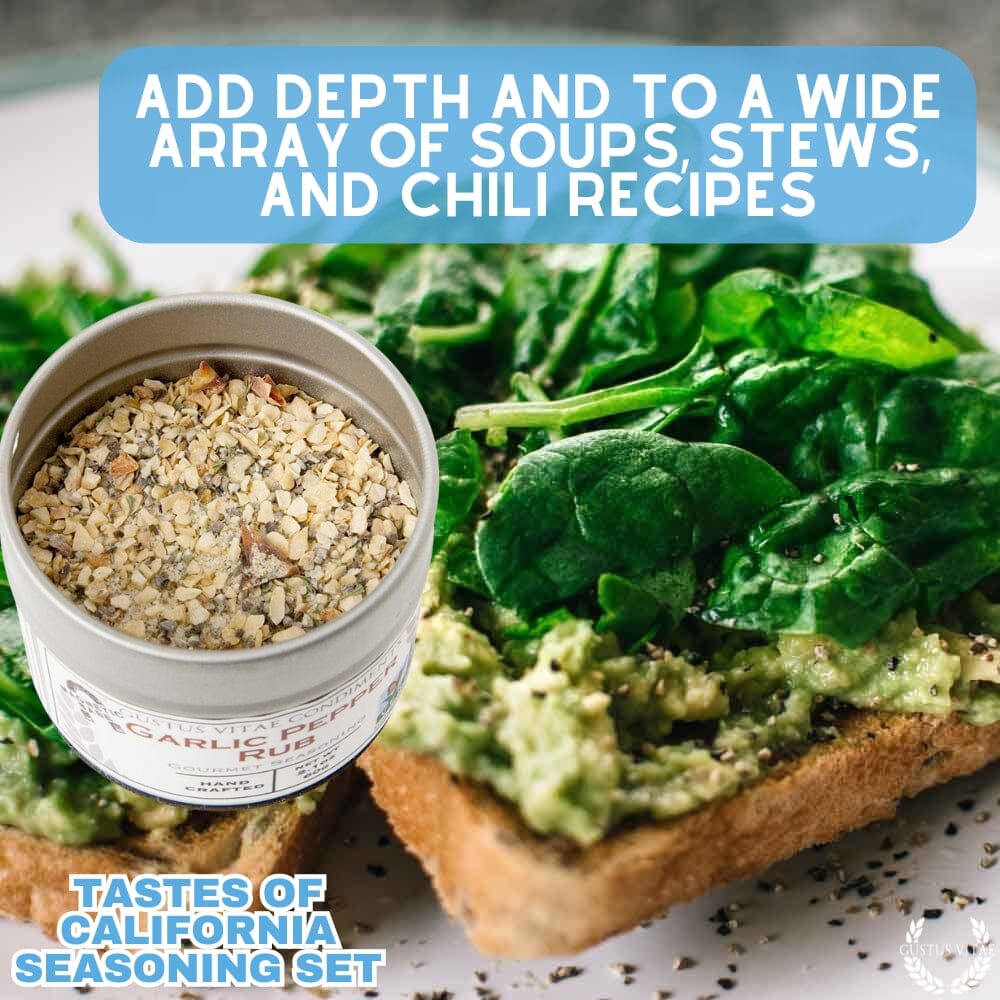 California Seasonings Gift Set - Tastes of California - Artisanal Spice Blends Six Pack