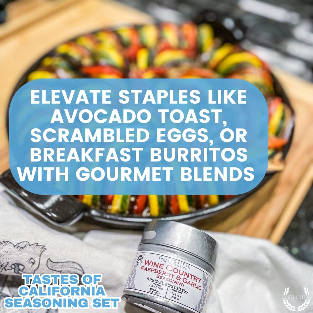 California Seasonings Gift Set - Tastes of California - Artisanal Spice Blends Six Pack