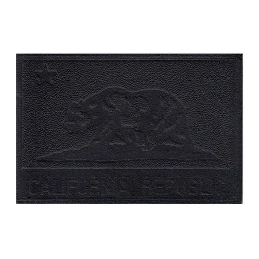 California State Flag - Black Leather - Removable Patch