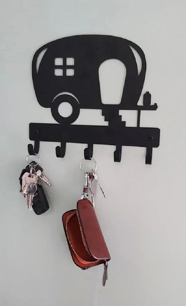 Camper Key Holder with 5 Hooks -  Organize Your Adventures