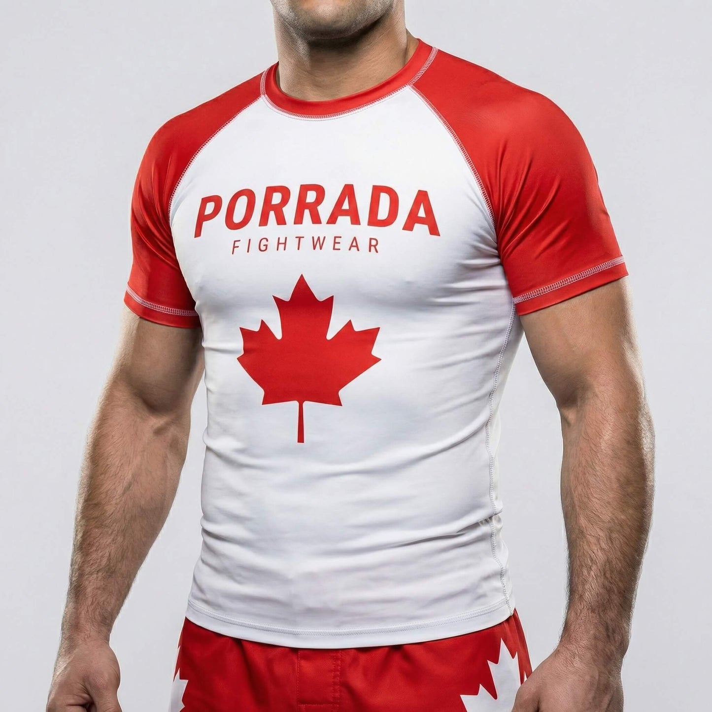 CANADA FLAG SHORT SLEEVE RASH GUARD