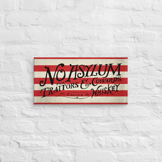 Whiskey Rebellion No Asylum Flag Gallery Wrapped Canvas