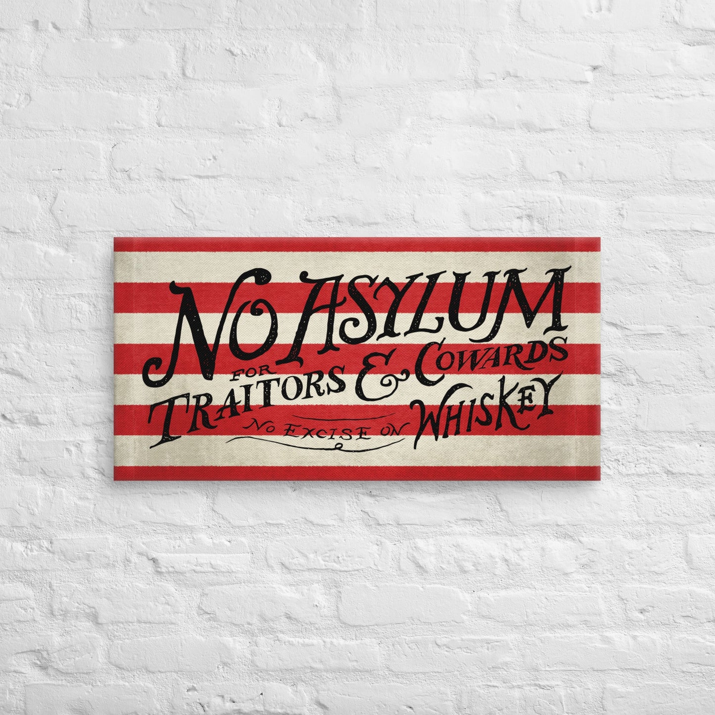 Whiskey Rebellion No Asylum Flag Gallery Wrapped Canvas