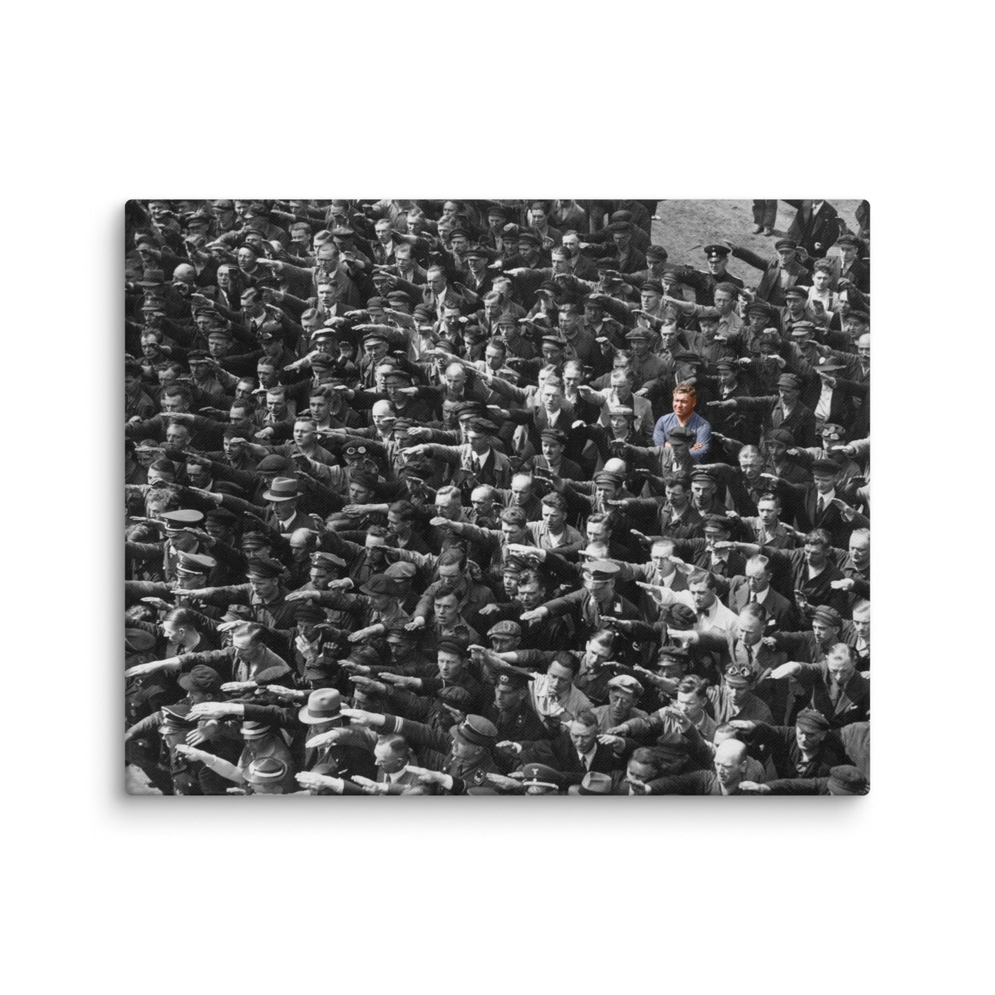 August Landmesser Gallery Wrapped Canvas Wall Art