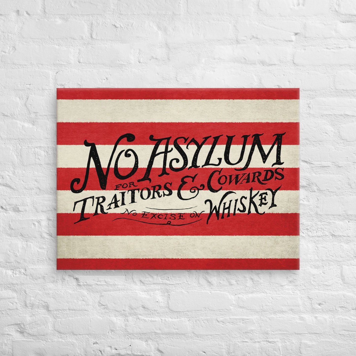 Whiskey Rebellion No Asylum Flag Gallery Wrapped Canvas