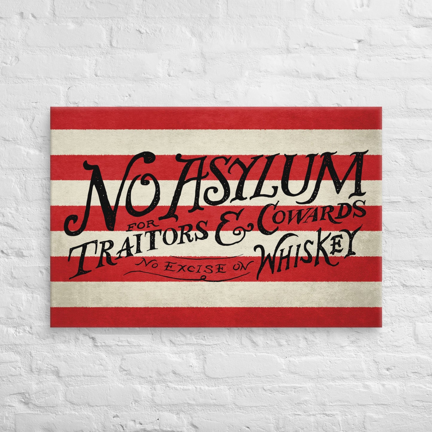 Whiskey Rebellion No Asylum Flag Gallery Wrapped Canvas