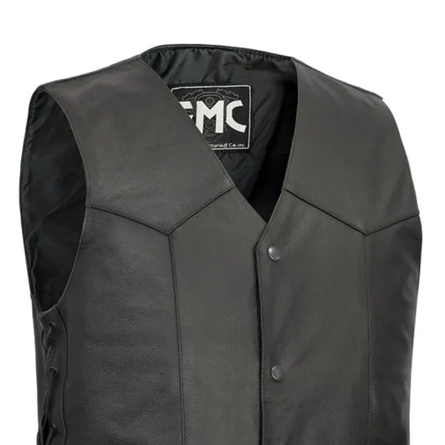 Carbine Men's Western Style Leather Motorcycle Vest