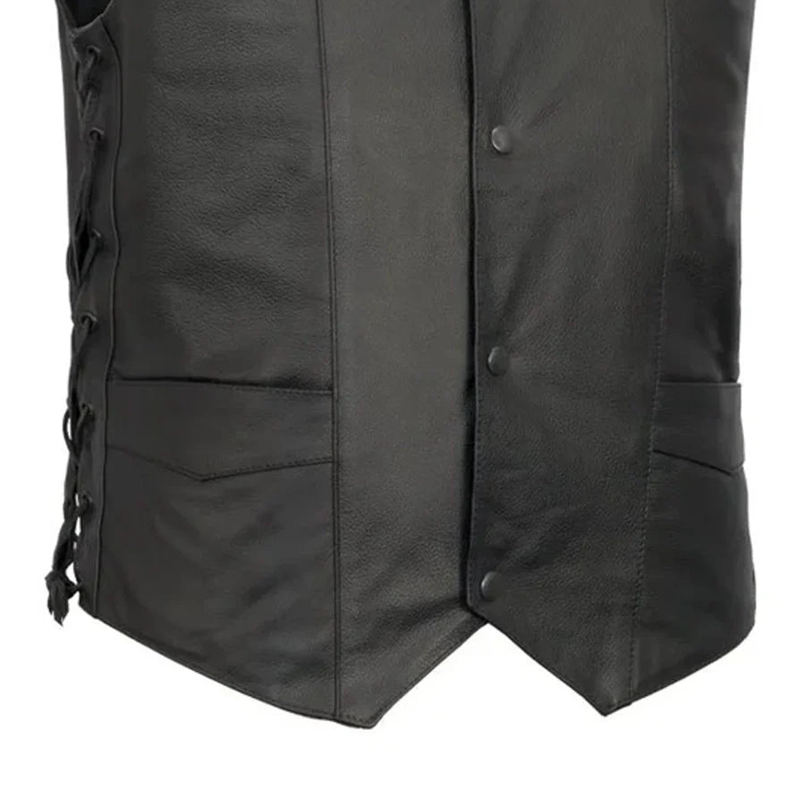 Carbine Men's Western Style Leather Motorcycle Vest
