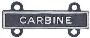 U.S. Army Qualification Bars for Marksmanship Qualification Badges - Silver Oxide Finish