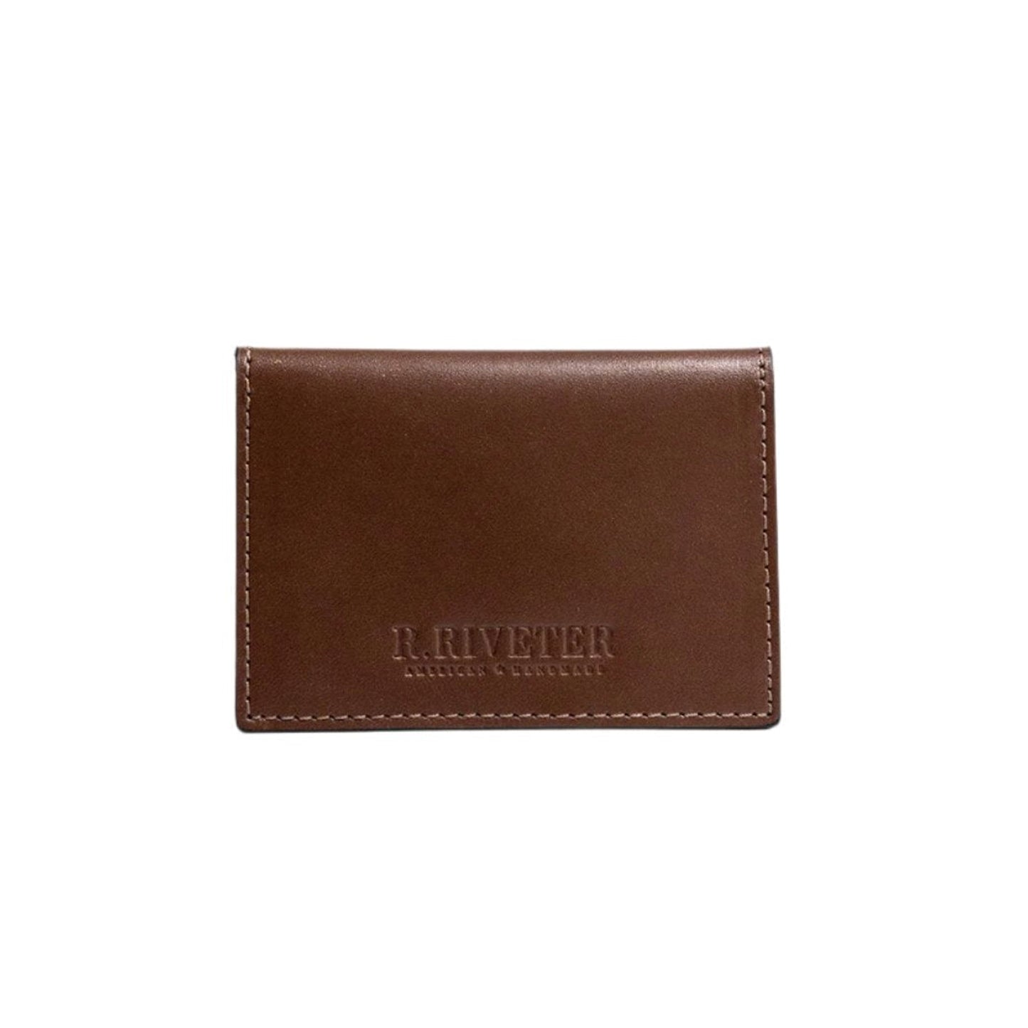 1776 Slim Card Holder | Signature Brown Leather Wallet