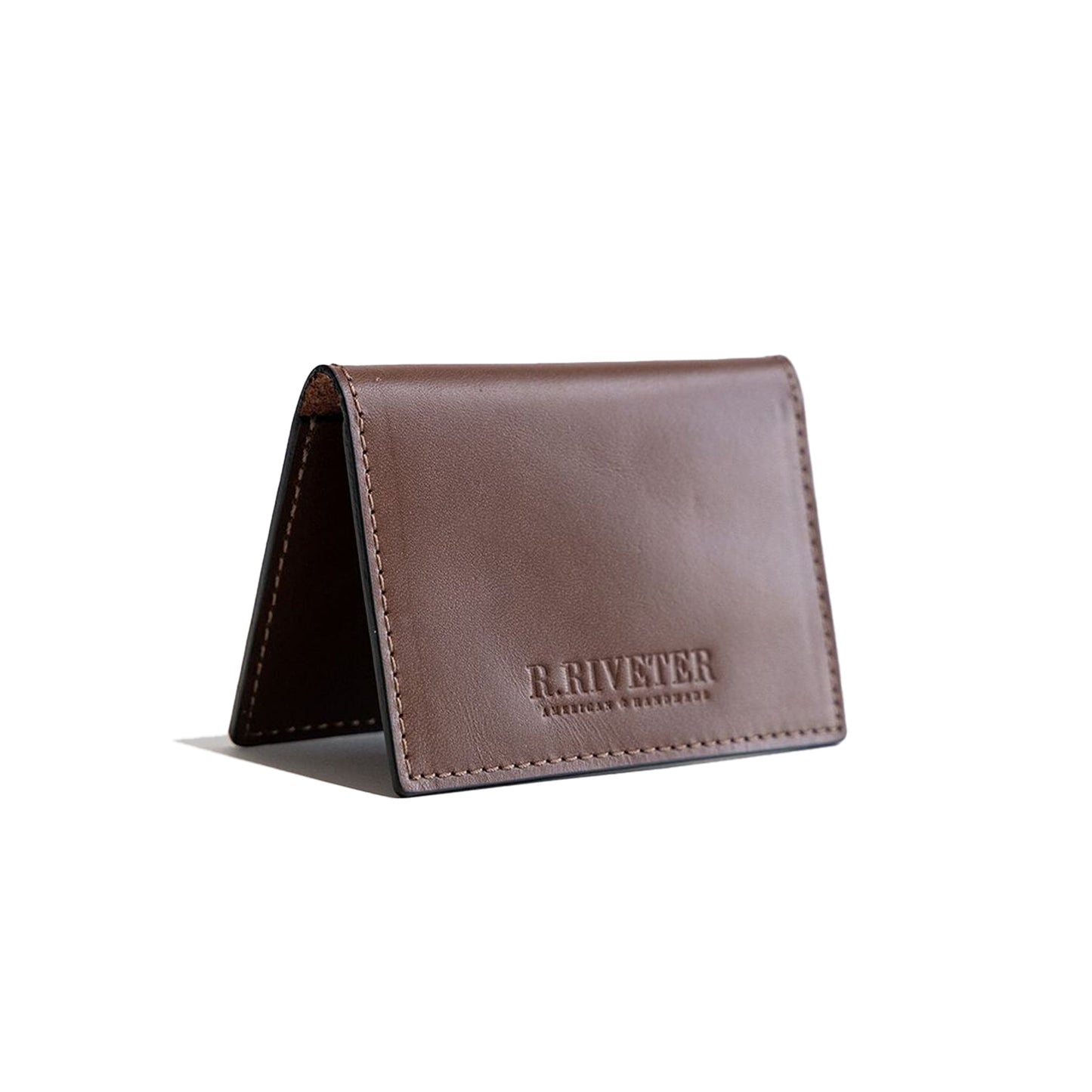 1776 Slim Card Holder | Signature Brown Leather Wallet
