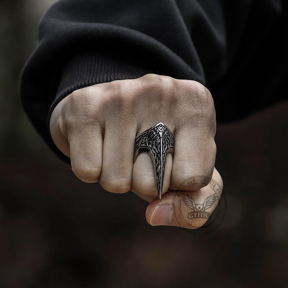 Carve Patterns Stainless Steel Archer Ring