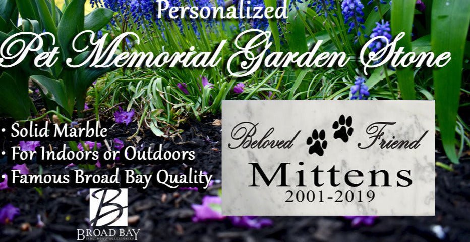 Beloved Friend Cat Memorial – Personalized Marble Tribute with Name, Dates & Paw Prints