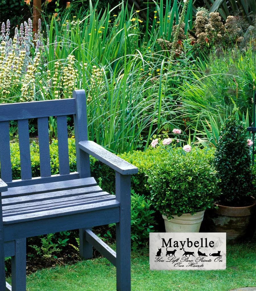 Cat Memorial Plaque – Personalized “You Left Paw Prints On Our Hearts” Marble Tribute with Name