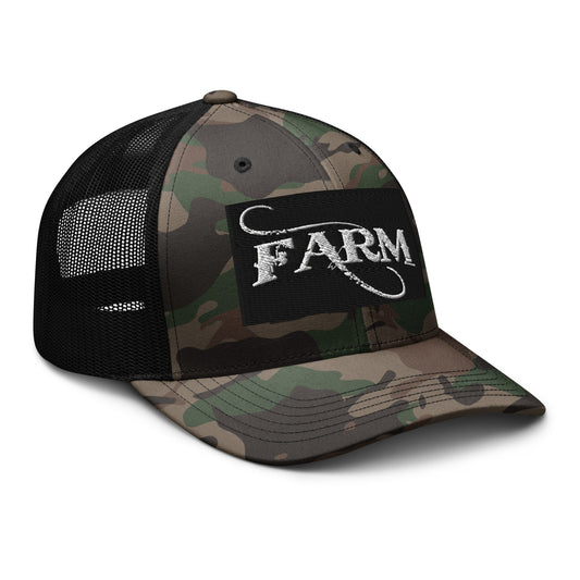 Snap Back Embroidered Hat - Camo/Black