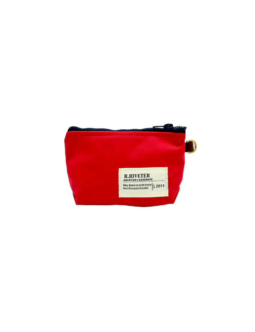 Lucy Mini Zipper Pouch | Victory Red Nylon - American Heritage Collection
