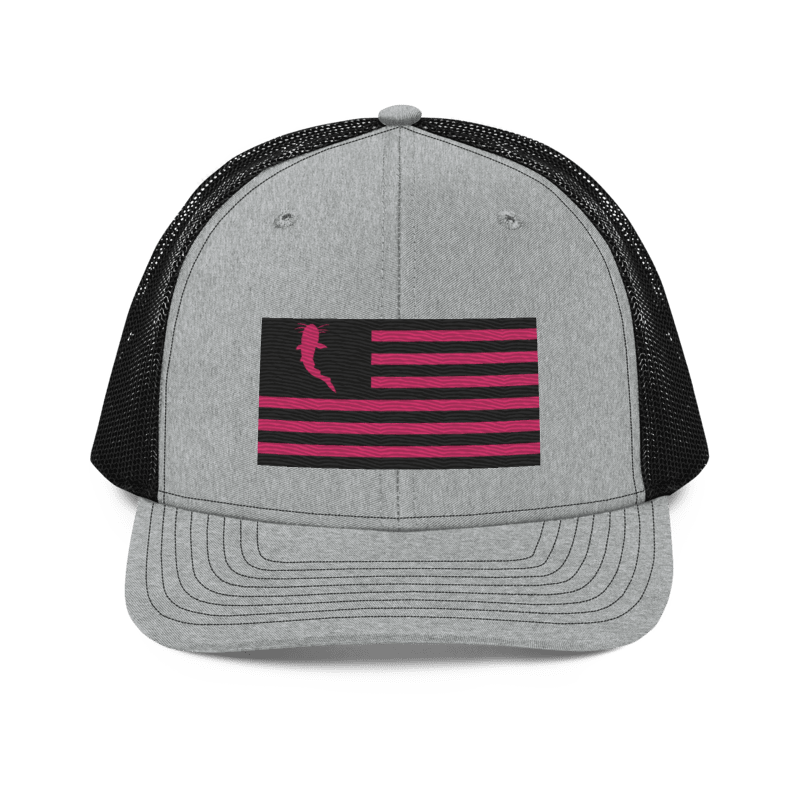Flag Embroidered Neon Pink (Snapback)